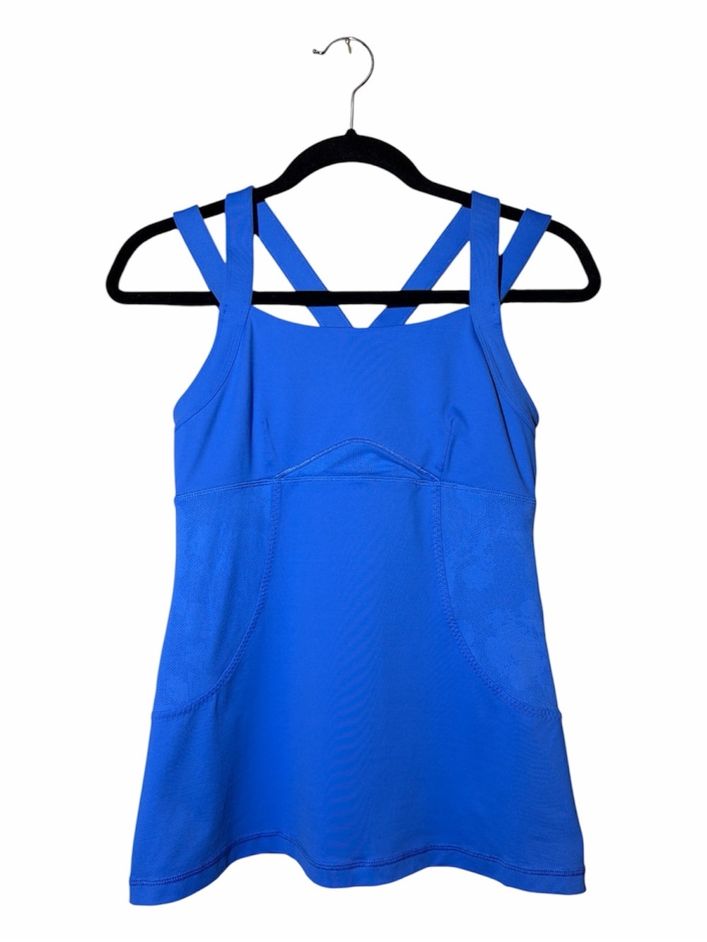 Lululemon Chaturanga blue mesh-back athletic tank, 8 - Picture 3 of 10